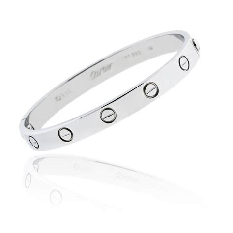 cartier love silver bracelet|cartier love bracelet silver price.